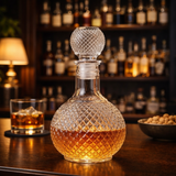 Botella de whisky – Edición de Cristal Tallado con Tapón
