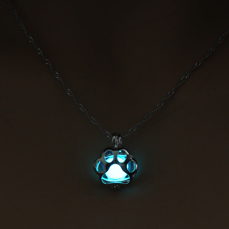 Collar Glowing Paw: colgante con forma de animal con efecto luminoso nocturno