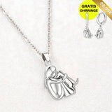 Collar «Szerencse» con motivo de perrito (+ pendientes GRATIS)
