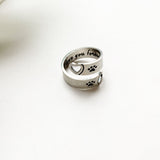 Anillo Ajustable Corazón en Acero Inoxidable