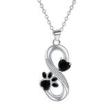 Collar «Amor infinito» con corazón y patita