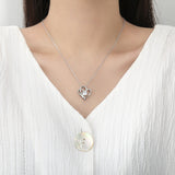 Collar con dos corazones y circonitas – collar ajustable para mujer