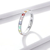 Anillo con huella de pata fabricado en plata de ley