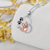Collar para perro «Amigo de corazón» en oro rosa