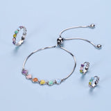 Pulsera de plata de ley con huella de perro – pulsera ajustable