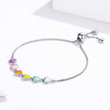 Pulsera de plata de ley con huella de perro – pulsera ajustable