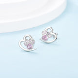 Pendientes con huellas de patas y un corazón – Joyas para mascotas