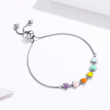 Pulsera de plata de ley con huella de perro – pulsera ajustable