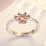 Set de Joyería Huella Mujer (4 Piezas) – Oro Rosa con Corazón de Circonitas
