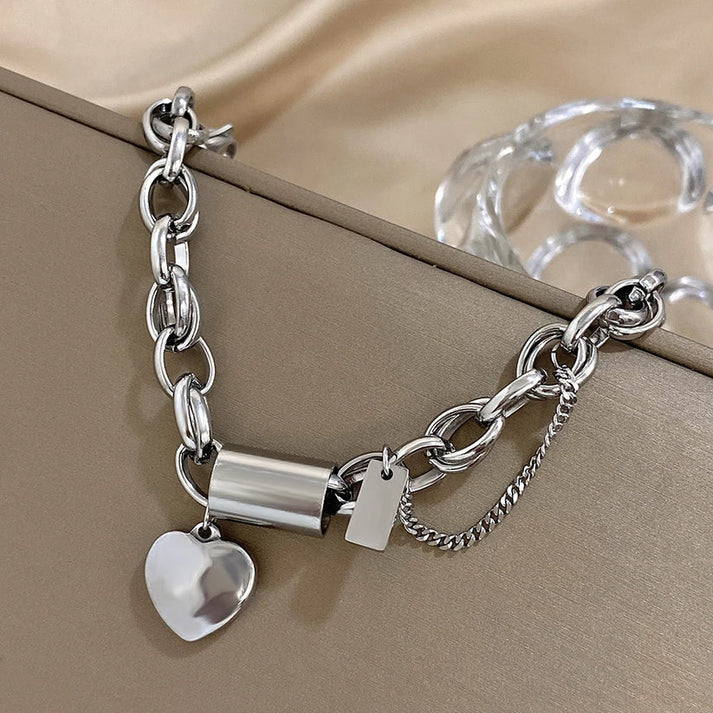 Pulsera Heartened Chunky | Dorado