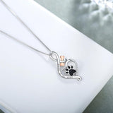 Collar de la Suerte con Huellas y Corazón – “Siempre en mi Corazón”