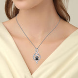 Collar de la Suerte con Huellas y Corazón – “Siempre en mi Corazón”
