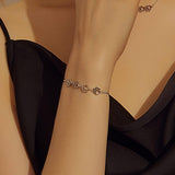 Pulsera de plata de ley con huella de perro – pulsera ajustable