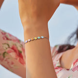 Pulsera de plata de ley con huella de perro – pulsera ajustable