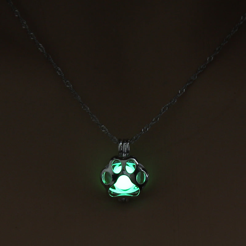 Collar Glowing Paw: colgante con forma de animal con efecto luminoso nocturno