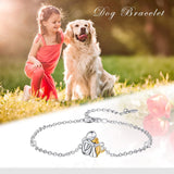Pulsera de la amistad ajustable con motivos de perros