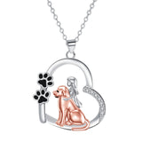 Collar con corazón «Compañero fiel»: el perro y su dueño