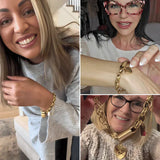 Pulsera Heartened Chunky | Dorado