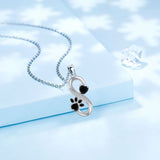 Collar «Amor infinito» con corazón y patita