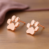 Pendientes de acero inoxidable con forma de patita, hipoalergénicos