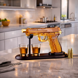 Botella de whisky – Edición Set de Pistola con Vasos