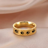 Anillo con forma de pata de acero inoxidable: una joya simbólica para los amantes de los animales