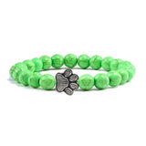 Pulsera de Piedra Natural con Huella – Elástica y Unisex