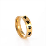 Anillo con forma de pata de acero inoxidable: una joya simbólica para los amantes de los animales