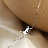 Gato trepador – collar de plata