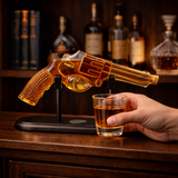 Botella de whisky – Edición Set de Revólver con Vasos