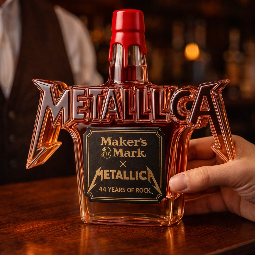 Botella de whisky - Edición Rock Metallica
