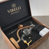 Botella de whisky - Edición Alambique con Base de Madera