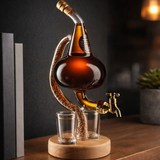 Botella de whisky - Edición Alambique con Base de Madera