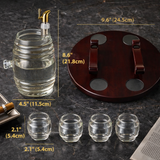 Botella de whisky - Edición Set Barril con Vasos