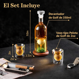 Botella de whisky - Edición Set Golf con Vasos
