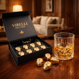 Piedras de Whisky Calavera Dorada Premium (Set de 8)