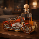 Botella de whisky - Edición Set de Moto con Vasos