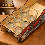 Botella de whisky - Edición Set de Moto con Vasos