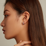 Pendientes de Aro con Huellas de Colores en Plata de Ley – Diseño Elegante