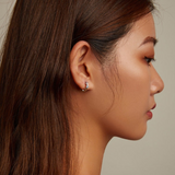 Pendientes de Aro con Huellas de Colores en Plata de Ley – Diseño Elegante