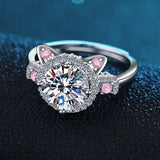 Anillo Ajustable de Gato con Circonitas Brillantes – Elegancia en Plata
