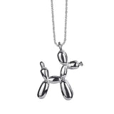 Collar Balloon Dog: collar femenino y divertido con un colgante de animal, en color dorado