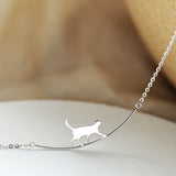 Gato trepador – collar de plata