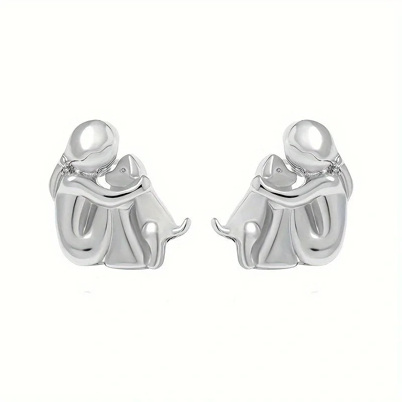 Pendientes bonitos, bicolores y envolventes, de plata y oro