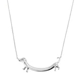 Collar de color dorado con forma de teckel para mujer