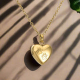 Collar Urna Conmemorativa con Huella en Corazón – Acero Inoxidable