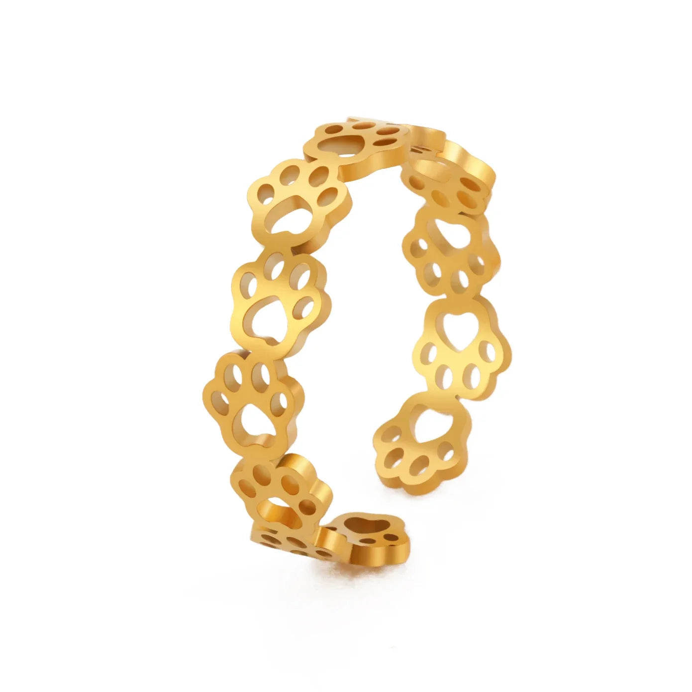 Anillo Ajustable de Huella en Acero Inoxidable – Elegante y Duradero