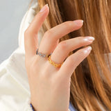 Anillo Ajustable de Huella en Acero Inoxidable – Elegante y Duradero