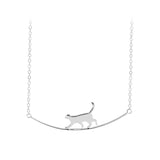 Gato trepador – collar de plata