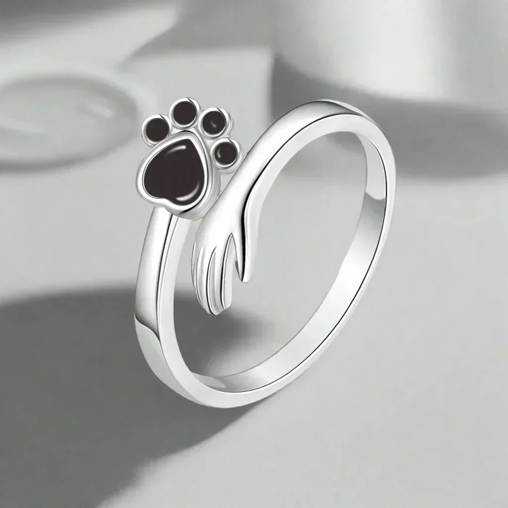Anillo de Pata Ajustable en Plata – Símbolo de Amor y Conexión